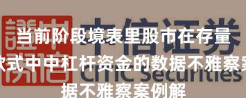 当前阶段境表里股市在存量博弈款式中中杠杆资金的数据不雅察案例解