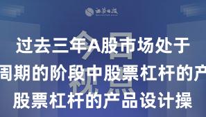 过去三年A股市场处于宽幅震荡周期的阶段中股票杠杆的产品设计操