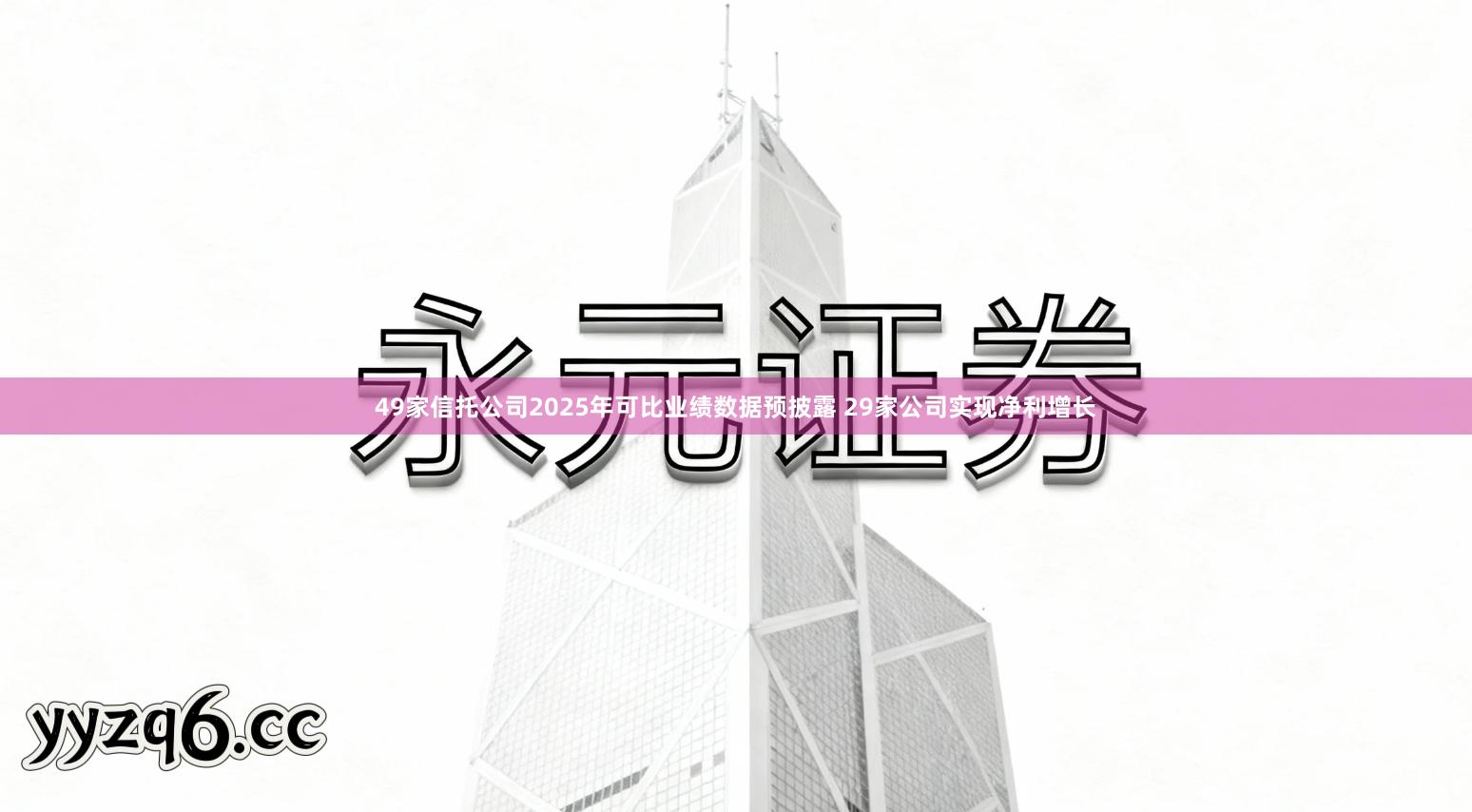 49家信托公司2025年可比业绩数据预披露 29家公司实现净利增长