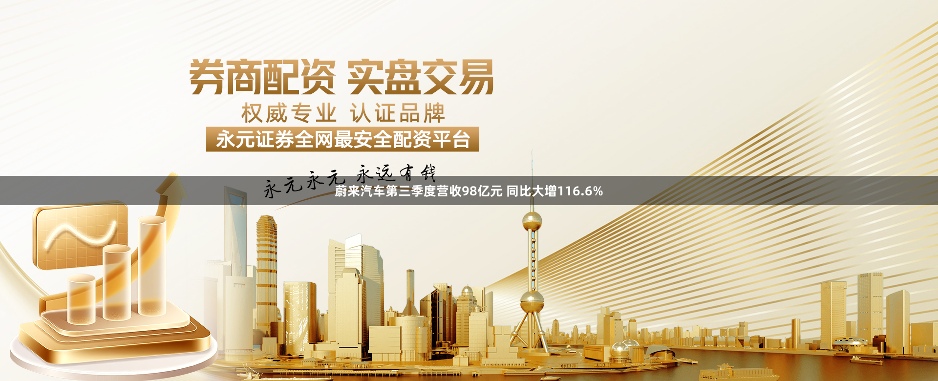 蔚来汽车第三季度营收98亿元 同比大增116.6%